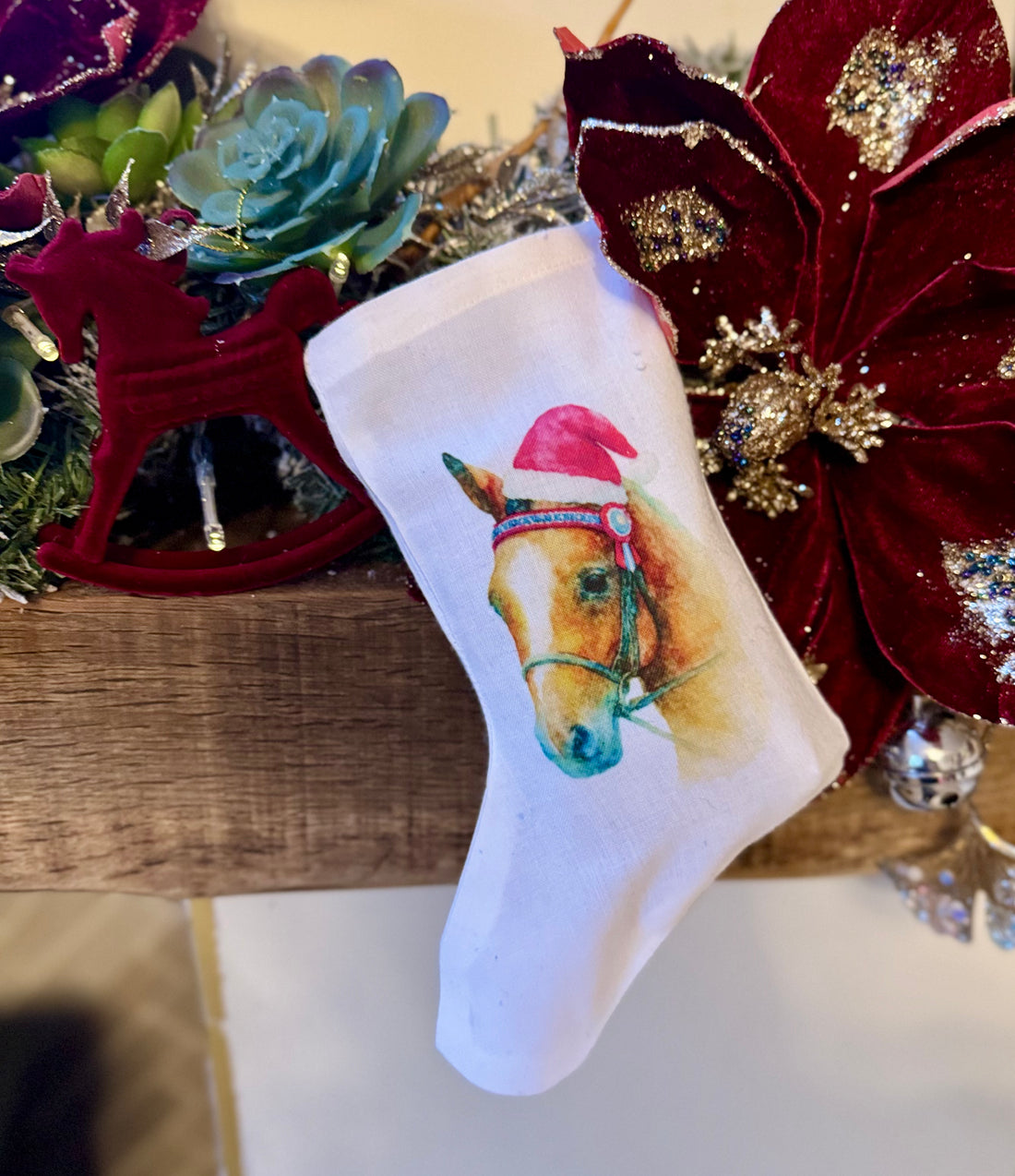 Personalised Horse Christmas Stocking (Includes High Fibre Treats)