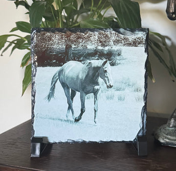 🖤 Artisan Slate Keepsake – Heart or Square (15x15cm)